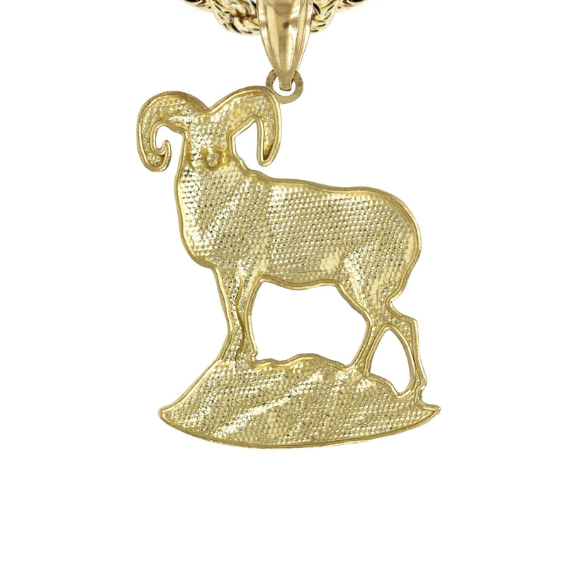 10K Yellow Gold Ram Necklace | Appx. 13.8 Grams
