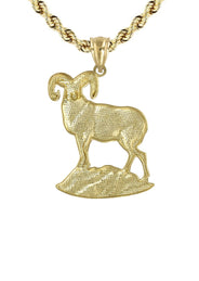 10K Yellow Gold Ram Necklace | Appx. 13.8 Grams