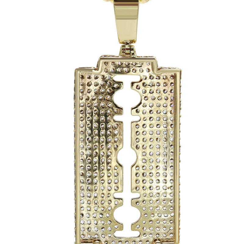 10K Yellow Gold  Razor Blade Necklace | Appx. 17 Grams