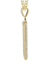 10K Yellow Gold  Razor Blade Necklace | Appx. 17 Grams