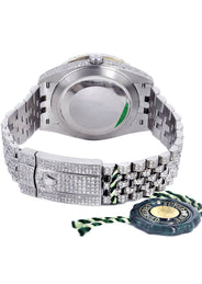 Diamond Iced Out Rolex Datejust 41 | 25 Carats Of Diamonds | Custom Silver Diamond Dial | Jubilee Band