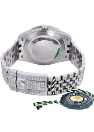 Diamond Iced Out Rolex Datejust 41 | 25 Carats Of Diamonds | Custom Silver Roman Diamond Dial | Jubilee Band