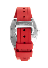 Frost NYC Mens Watch - Automatic Skeleton Stainless Steel Sport Diamond Watch | FRST-01-XS-D | Red