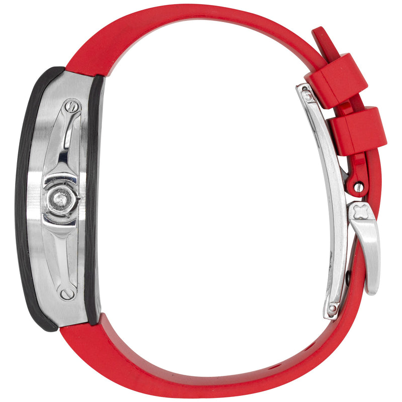 Frost NYC Mens Watch - Automatic Skeleton Carbon Fiber Sport Watch | FRST-01-CFS | Red