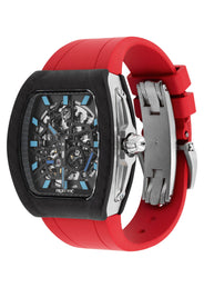 Frost NYC Mens Watch - Automatic Skeleton Carbon Fiber Sport Watch | FRST-01-CFS | Red
