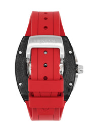 Frost NYC Mens Watch - Automatic Skeleton Carbon Fiber Sport Watch | FRST-01-CFS | Red