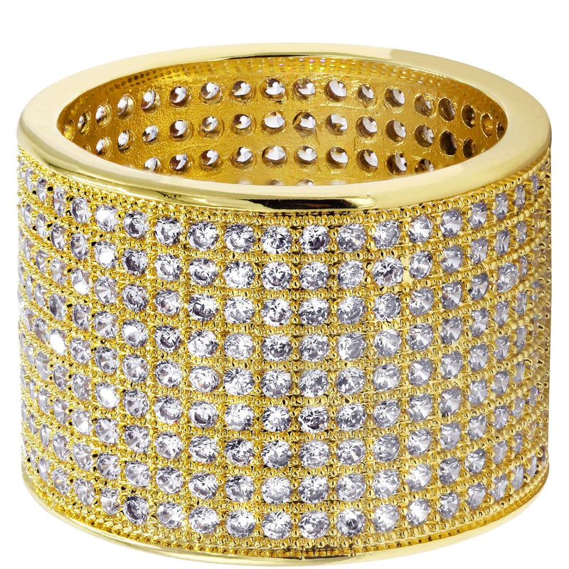 Mens Gold Plated Eternity Ring | 10 Grams