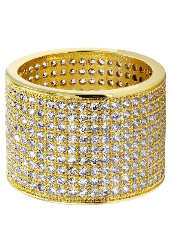 Mens Gold Plated Eternity Ring | 10 Grams