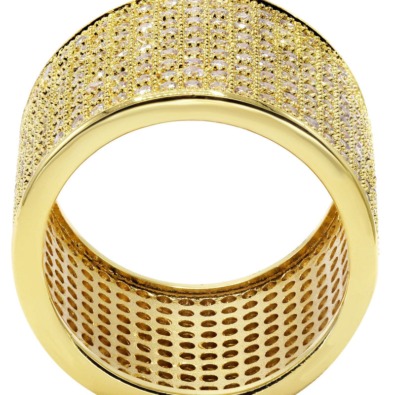 Mens Gold Plated Eternity Ring | 10 Grams