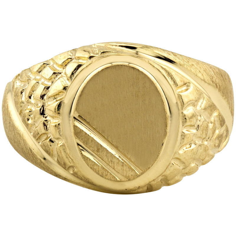 Mens Signet Ring - 10K Gold | 6 Grams