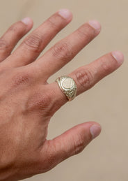 Mens Signet Ring - 10K Gold | 6 Grams