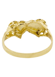 Mens Hearts Signet Ring - 10K Gold | 2 Grams