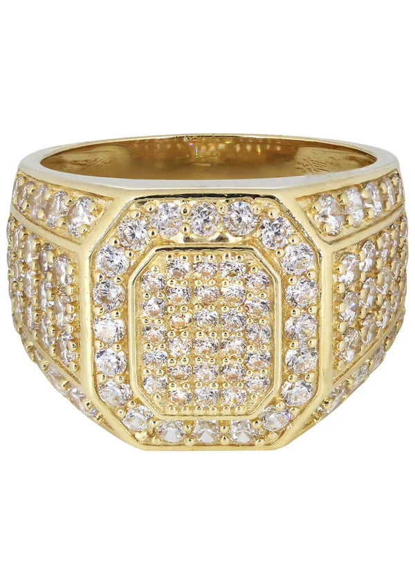 Mens Pinky Ring | 10K Solid Yellow Gold | Style #1