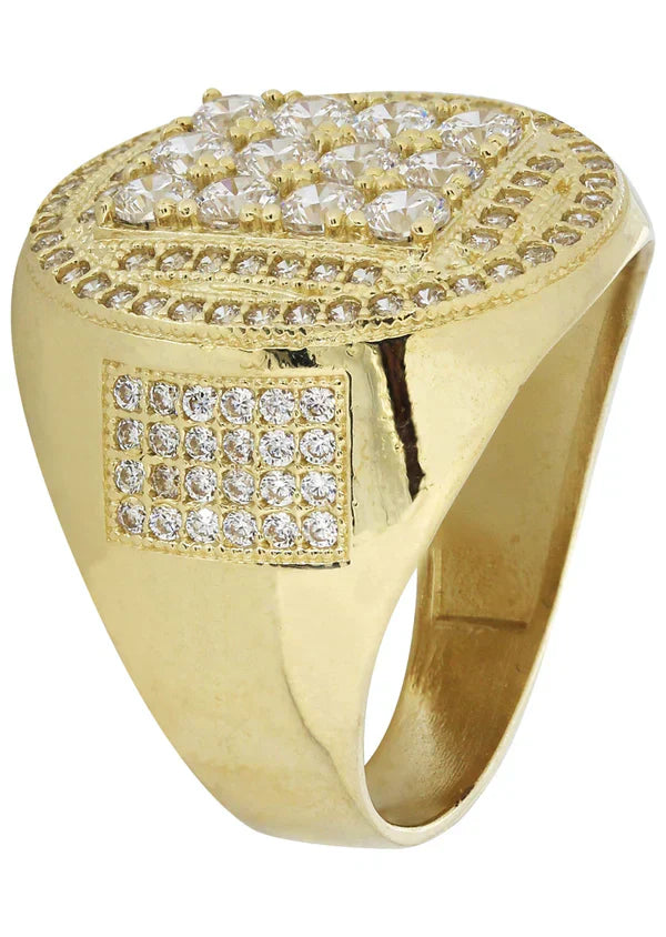 Mens Gold Pinky Ring | 10K Solid Yellow Gold