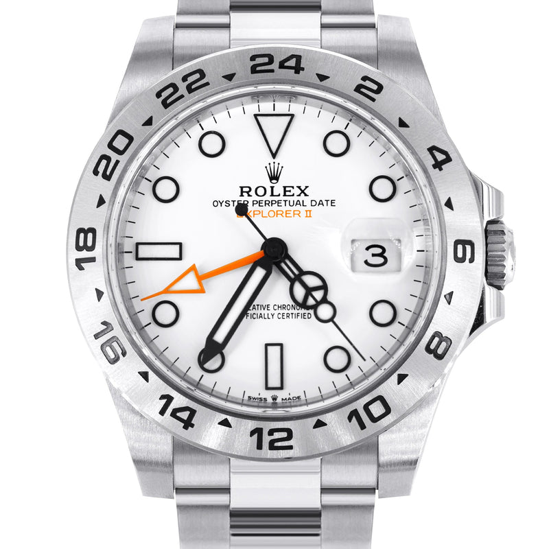 ROLEX EXPLORER II 42 MM | STEEL WATCH | OYSTER BAND | WHITE DIAL