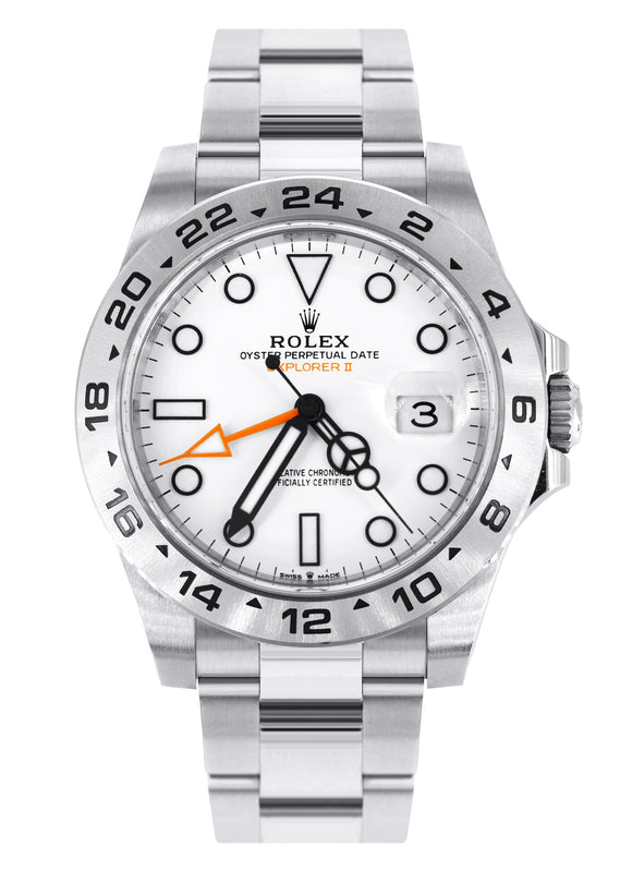 ROLEX EXPLORER II 42 MM | STEEL WATCH | OYSTER BAND | WHITE DIAL
