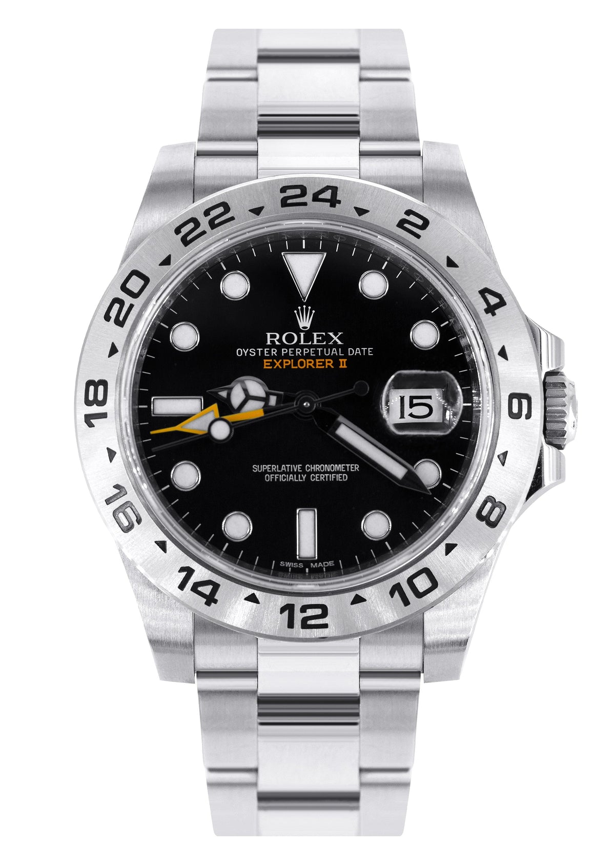 ROLEX EXPLORER II 42 MM | STEEL WATCH | OYSTER BAND | BLACK DIAL