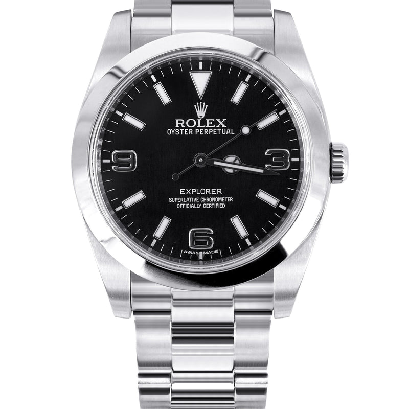 ROLEX EXPLORER 39 MM | STEEL WATCH | OYSTER BAND | BLACK DIAL