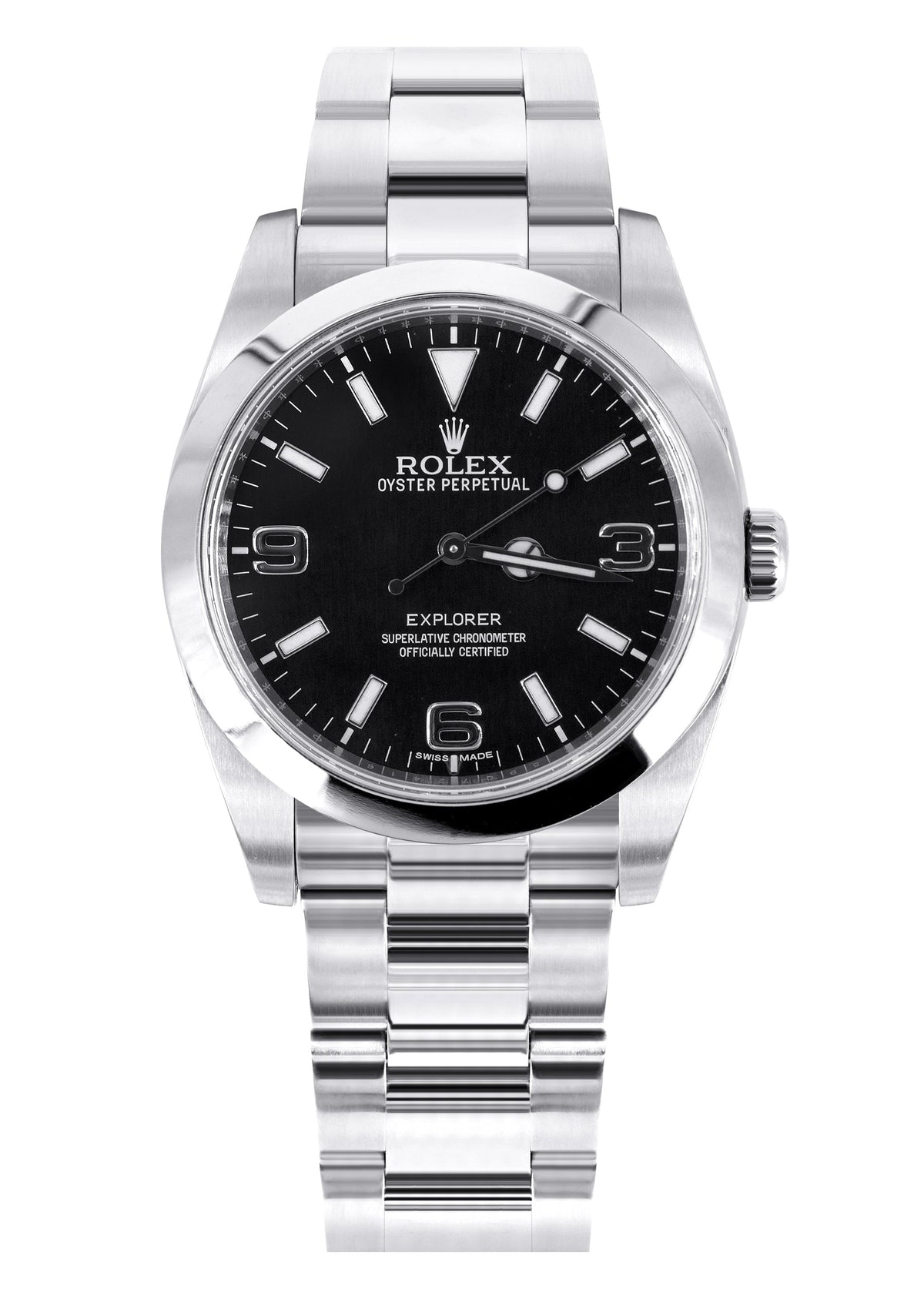 ROLEX EXPLORER 39 MM | STEEL WATCH | OYSTER BAND | BLACK DIAL