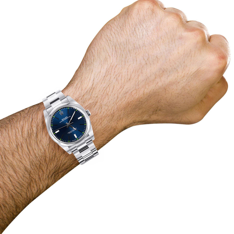 ROLEX OYSTER PERPETUAL 39 | STEEL WATCH | OYSTER BAND | BLUE DIAL