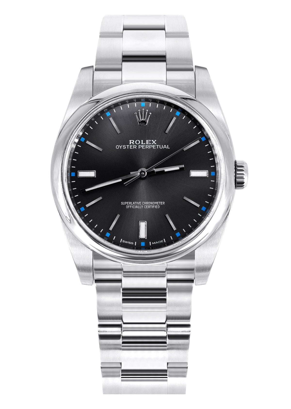 ROLEX OYSTER PERPETUAL 39 | STEEL WATCH | OYSTER BAND | RHODIUM DIAL