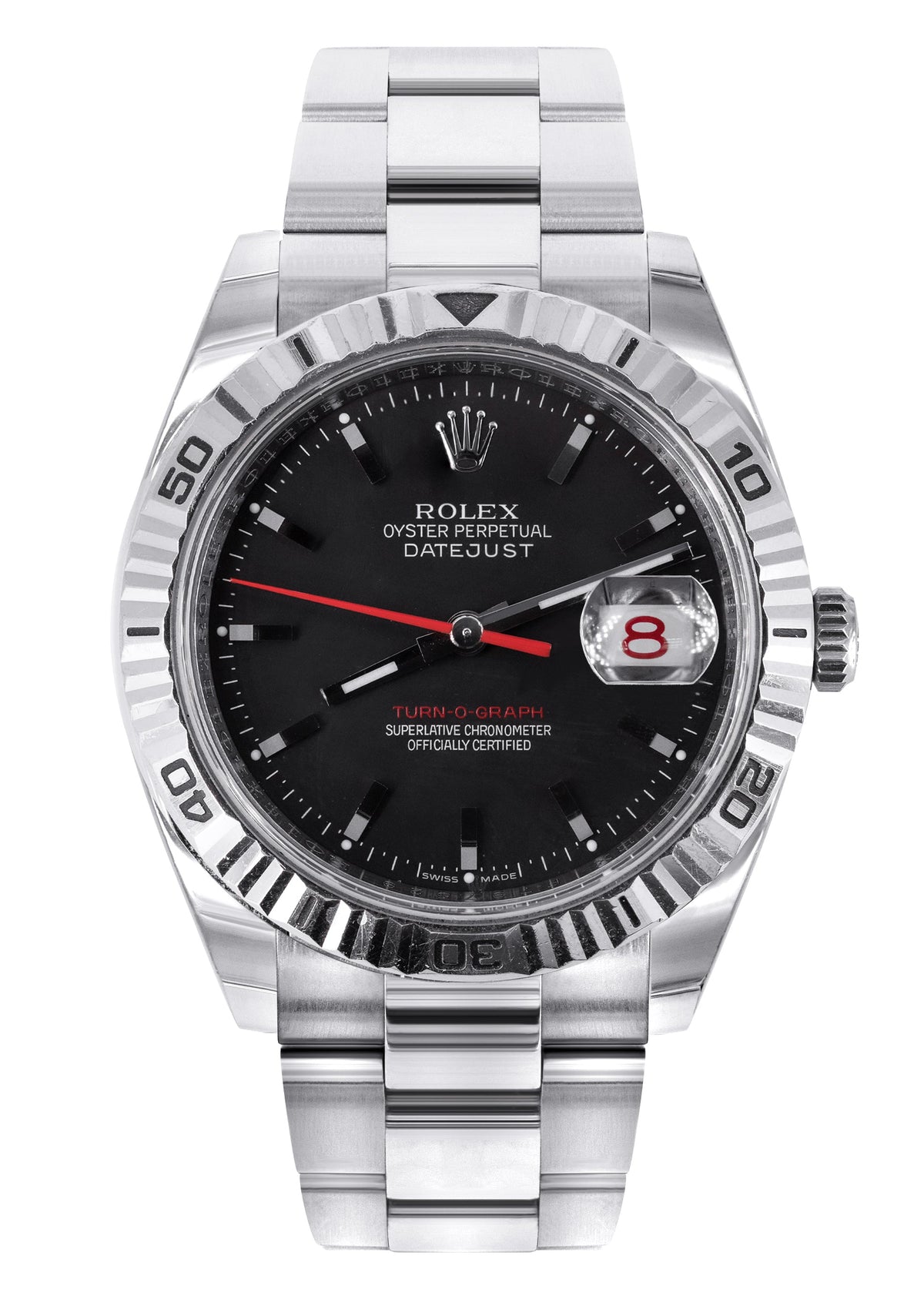 ROLEX DATEJUST TURN-O-GRAPH 36MM | OYSTER  BAND FLUTED BEZEL | 116264