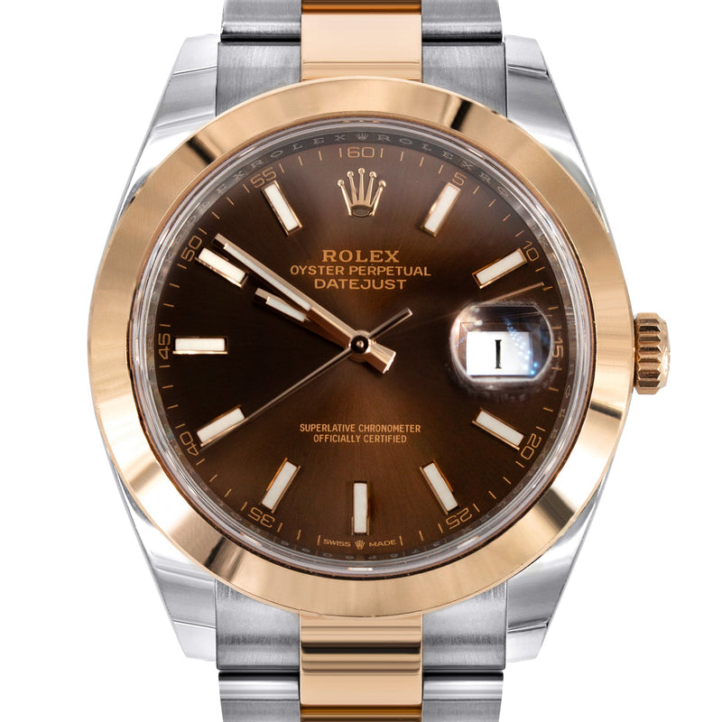 ROLEX DATEJUST 41 MM | EVEROSE OYSTER STEEL WATCH