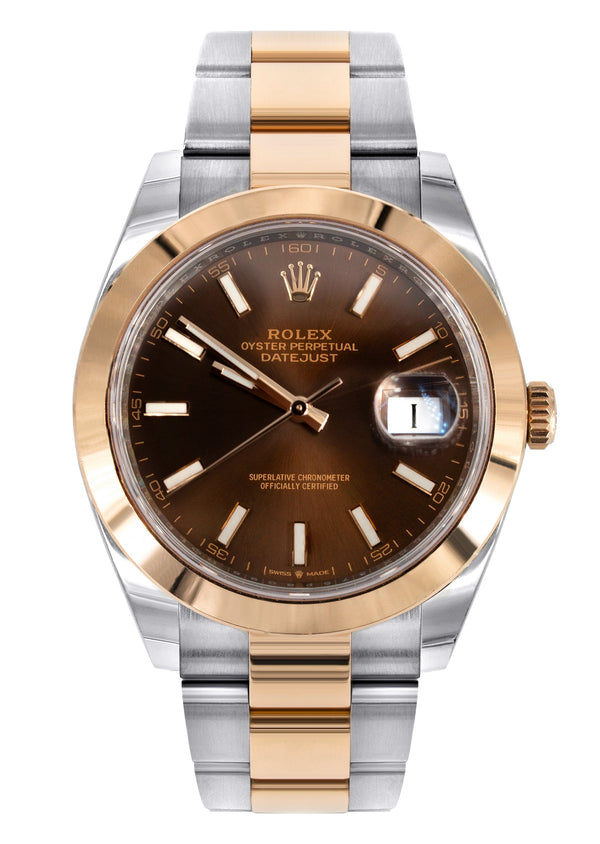 ROLEX DATEJUST 41 MM | EVEROSE OYSTER STEEL WATCH