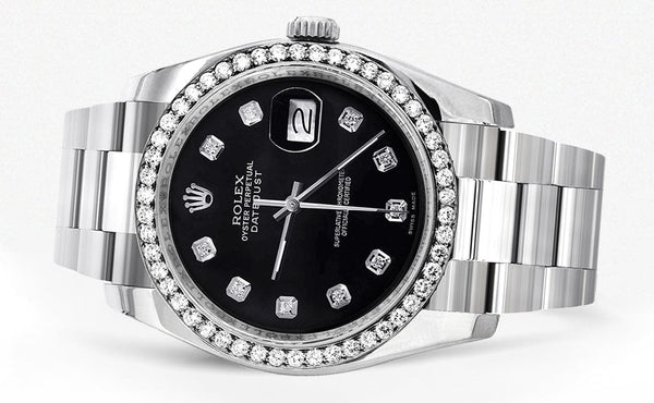 116200 | Rolex Datejust Watch | 36Mm | Black Dial | Oyster Band