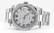 116200 | Rolex Datejust Watch | 36Mm | Diamond Roman Dial | Oyster Band