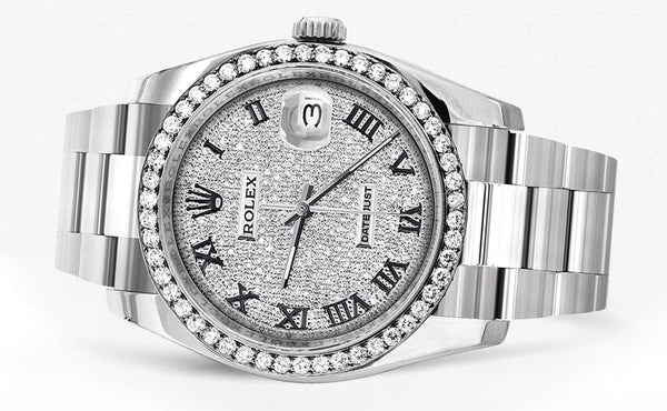 116200 | Rolex Datejust Watch | 36Mm | Diamond Roman Dial | Oyster Band