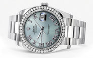 116200 | Rolex Datejust Watch | 36Mm | Diamond Roman Numeral Dial | Oyster Band