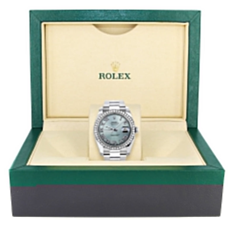 116200 | Rolex Datejust Watch | 36Mm | Diamond Roman Numeral Dial | Oyster Band