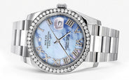 116200 | Rolex Datejust Watch | 36Mm | Blue Mother of Pearl Dial | Oyster Band