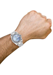116200 | Rolex Datejust Watch | 36Mm | Blue Mother of Pearl Dial | Oyster Band