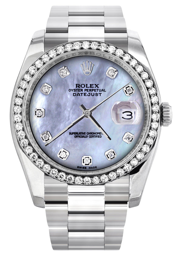 116200 | Rolex Datejust Watch | 36Mm | Dark Mother of Pearl Dial | Oyster Band