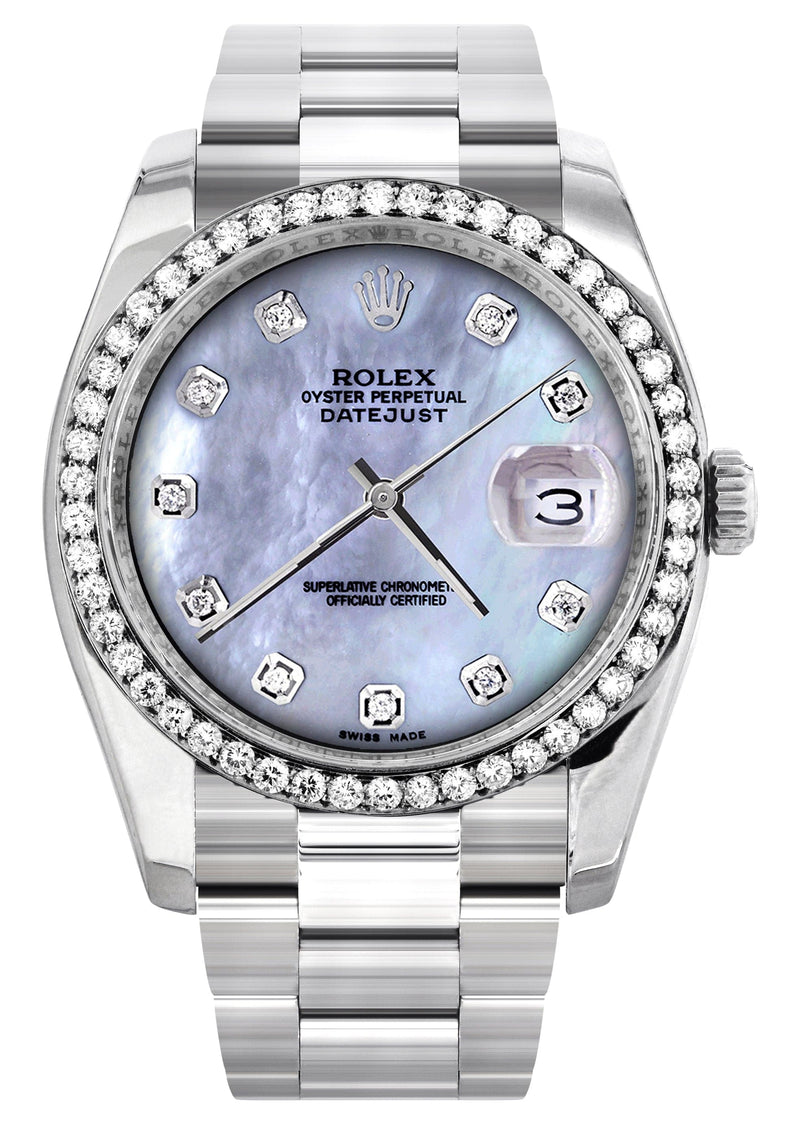 116200 | Rolex Datejust Watch | 36Mm | Dark Mother of Pearl Dial | Oyster Band