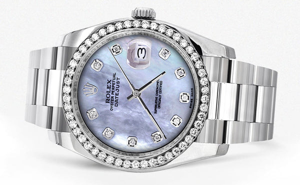 116200 | Rolex Datejust Watch | 36Mm | Dark Mother of Pearl Dial | Oyster Band