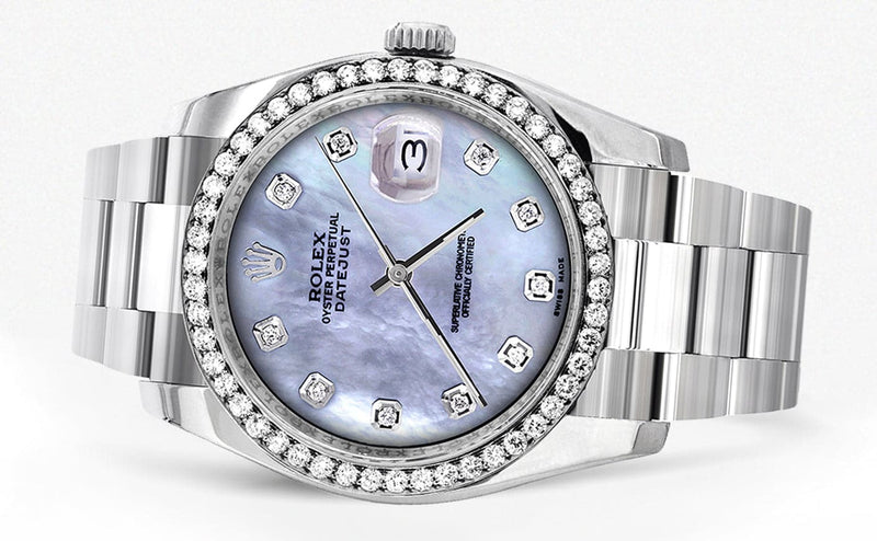 116200 | Rolex Datejust Watch | 36Mm | Dark Mother of Pearl Dial | Oyster Band