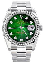 116200 | Rolex Datejust Watch | 36Mm | Green Mother of Pearl Dial | Oyster Band