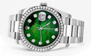 116200 | Rolex Datejust Watch | 36Mm | Green Mother of Pearl Dial | Oyster Band