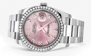 116200 | Rolex Datejust Watch | 36Mm | Pink Dial | Oyster Band