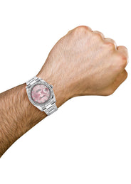 116200 | Rolex Datejust Watch | 36Mm | Pink Dial | Oyster Band