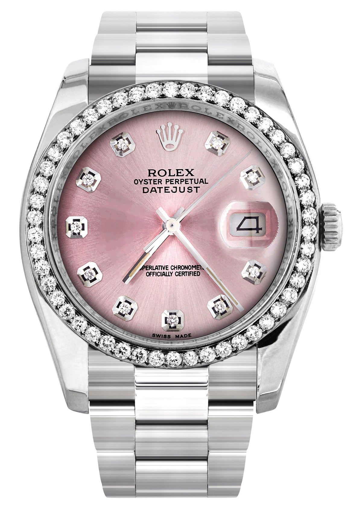 116200 | Rolex Datejust Watch | 36Mm | Pink Dial | Oyster Band