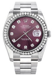 116200 | Rolex Datejust Watch | 36Mm | Purple Dial | Oyster Band