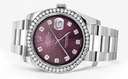 116200 | Rolex Datejust Watch | 36Mm | Purple Dial | Oyster Band