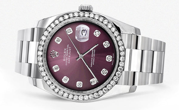 116200 | Rolex Datejust Watch | 36Mm | Purple Dial | Oyster Band