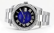 116200 | Rolex Datejust Watch | 36Mm | Blue Black Roman Dial | Oyster Band