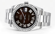 116200 | Rolex Datejust Watch | 36Mm | Dark Brown Roman Dial | Oyster Band