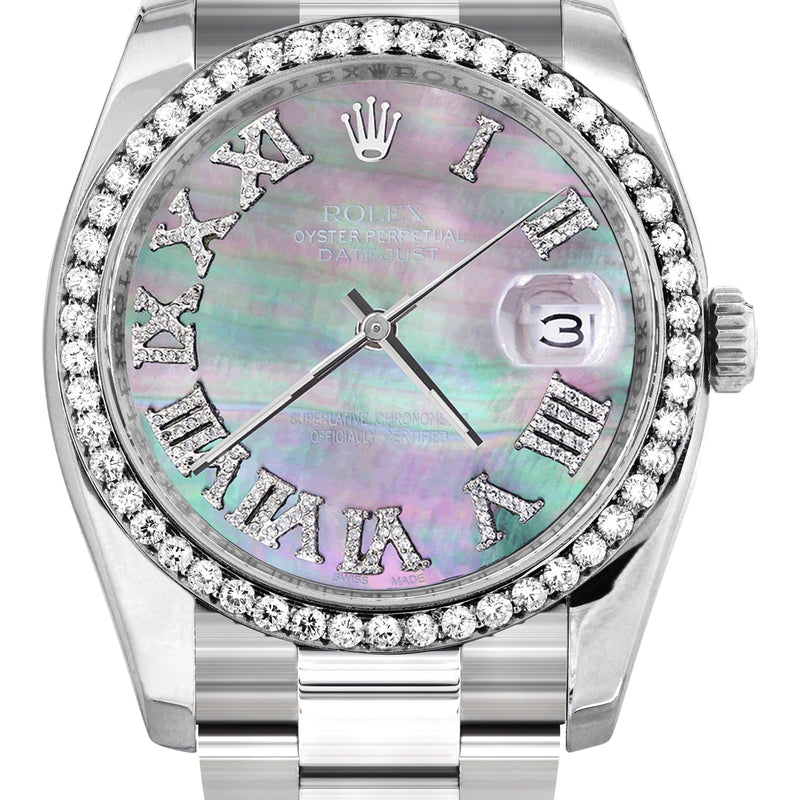116200 | Rolex Datejust Watch | 36Mm | Roman Mother of Pearl Dial | Oyster Band